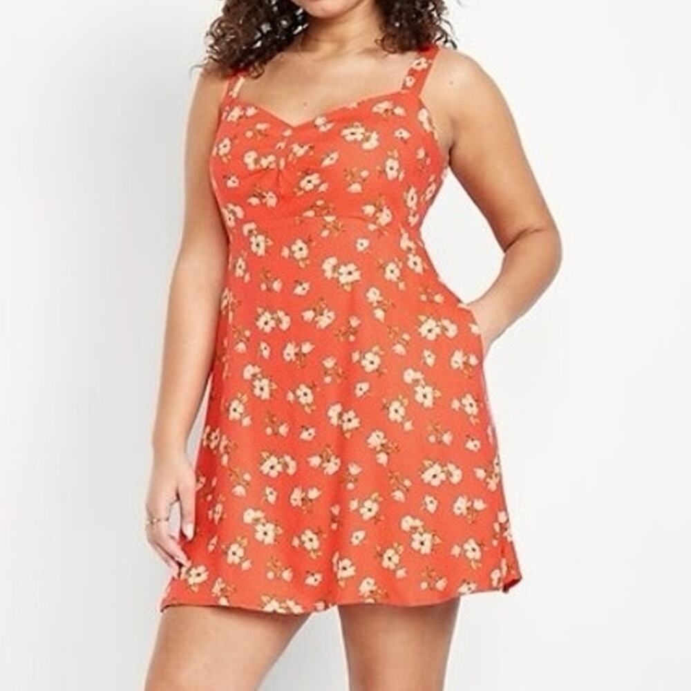 Old Navy Women’s 3X Plus Size Dress Mini Sundress Sleeveless Pockets Short